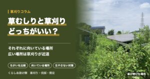 草むしりと草刈り、どっちがいい？