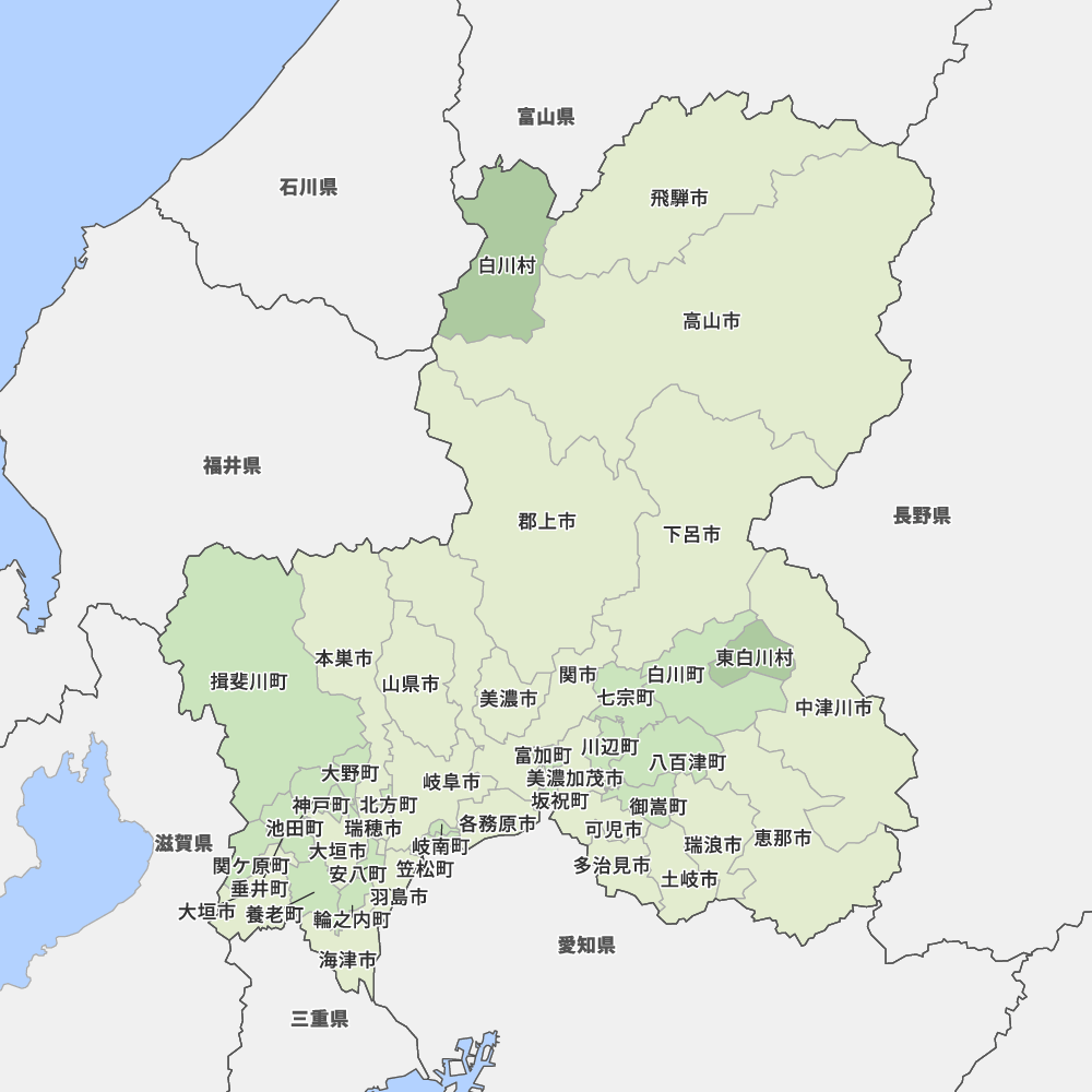 岐阜県地図