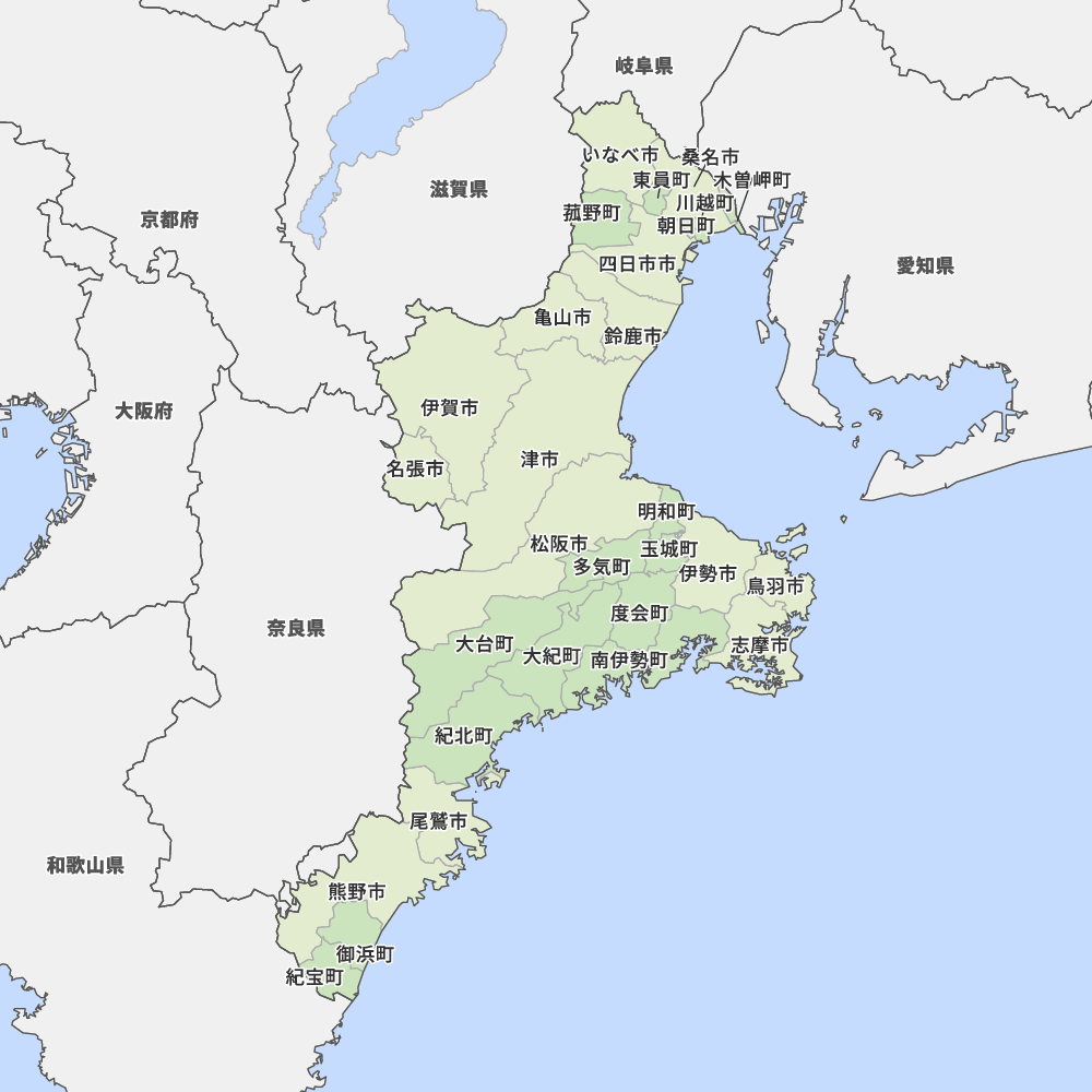 三重県の地図