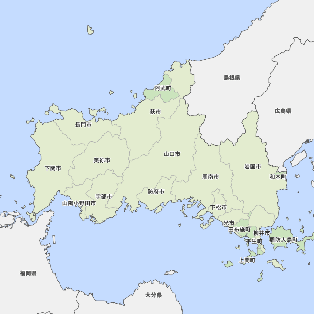 山口県の地図