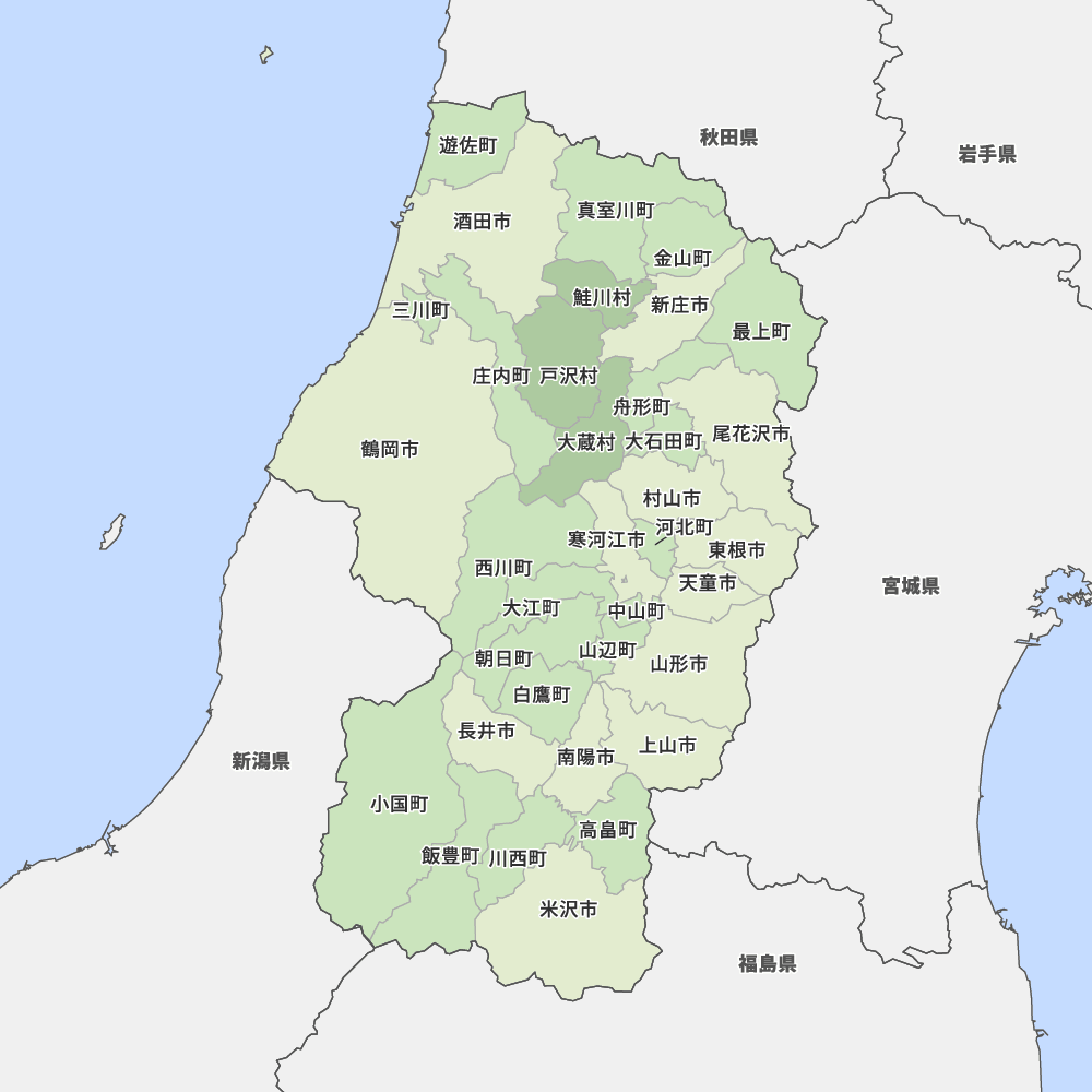 山形県の地図
