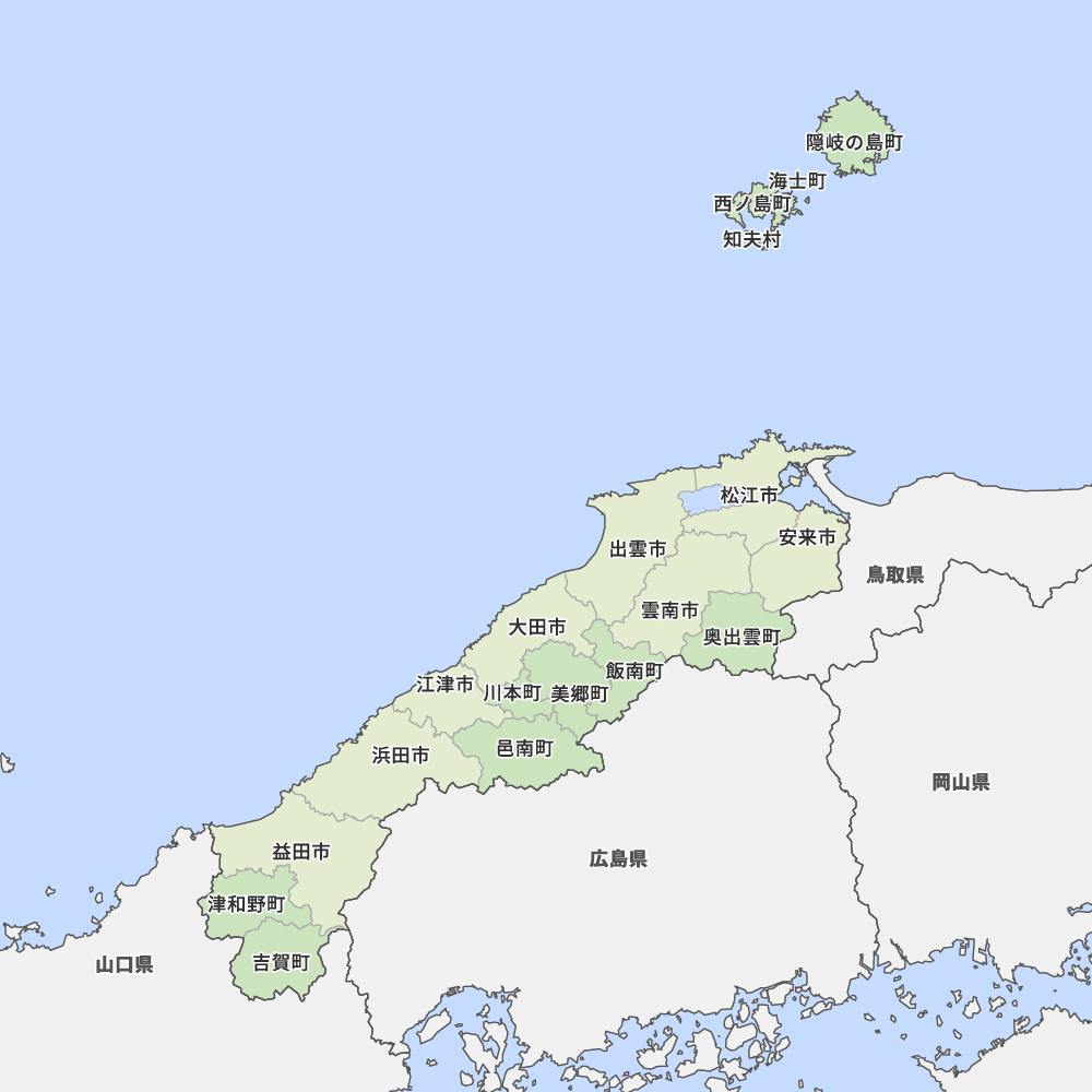 島根県の地図