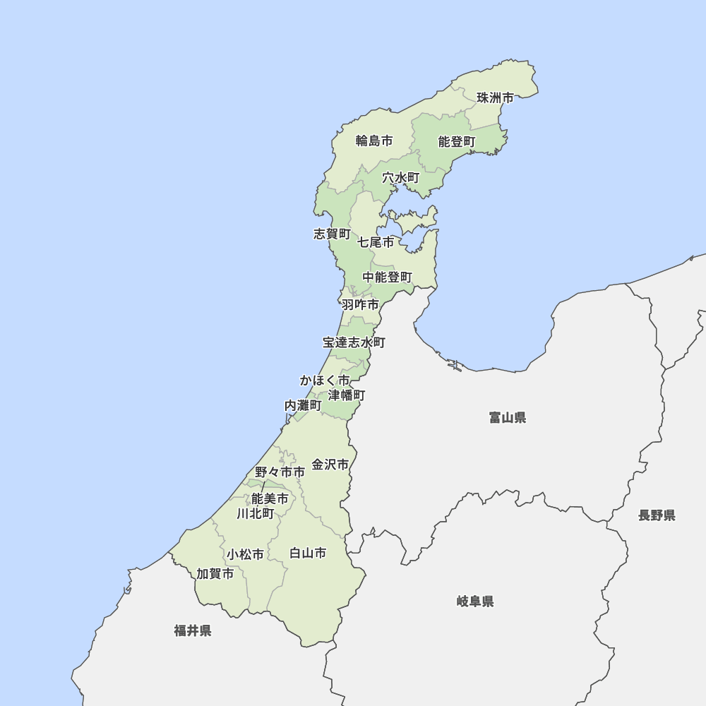 石川県の地図