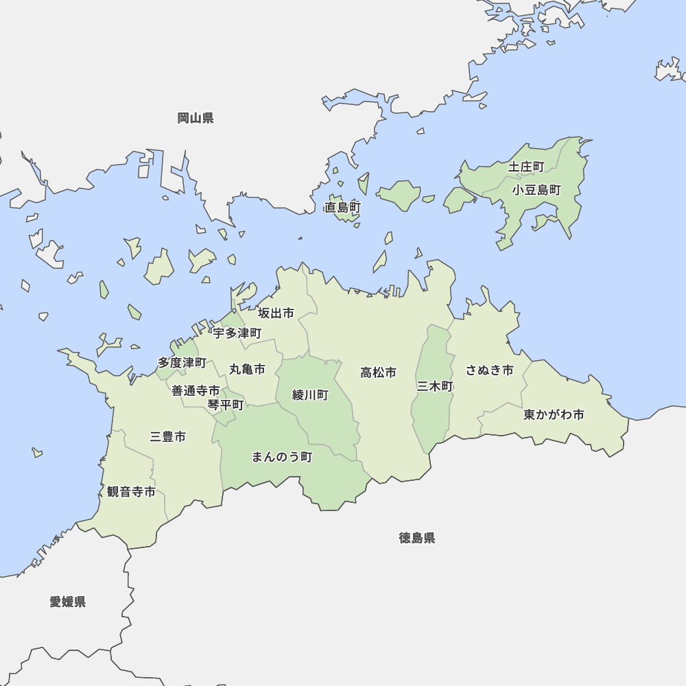 香川県の地図