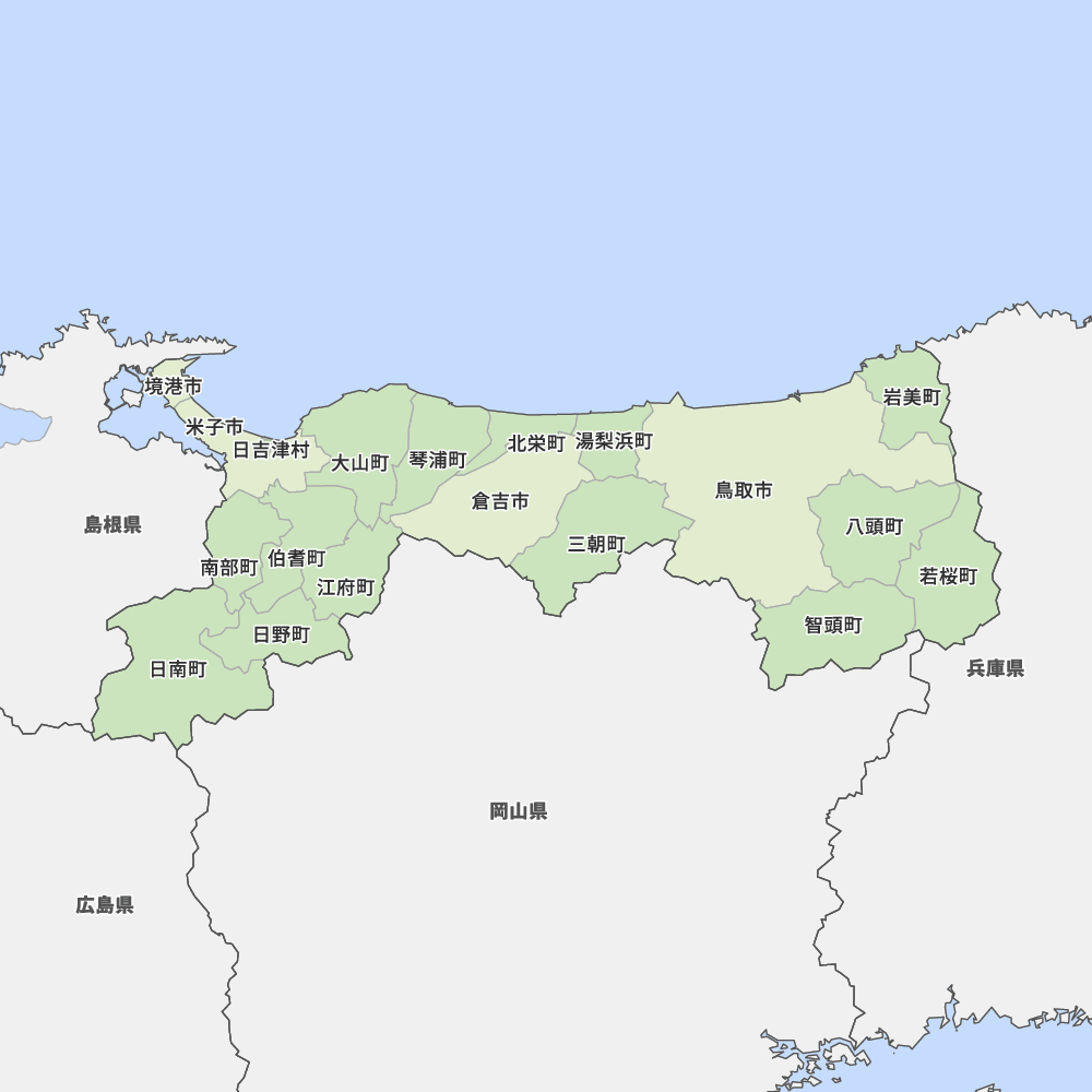 鳥取県の地図